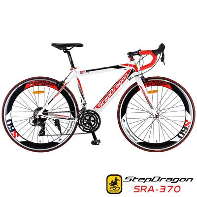 【台中-大明自行車】【StepDragon】SRA-370 順風者 日本Shimano 21速 (白紅)-（限自取）