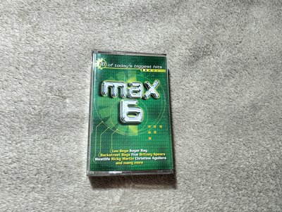 錄音帶:MAX 6.排行大帝國6.2000新力+華納+BMG絕版卡帶+歌詞.西城男孩+布蘭妮+克莉絲汀++瑪丹娜+山塔那