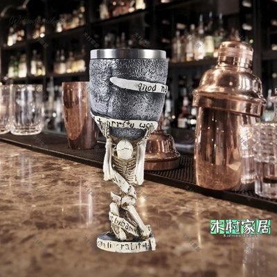 〖木村家居〗雙層啤酒馬克杯  復古樹脂不鏽鋼啤酒杯  創意茶杯酒吧酒吧裝飾