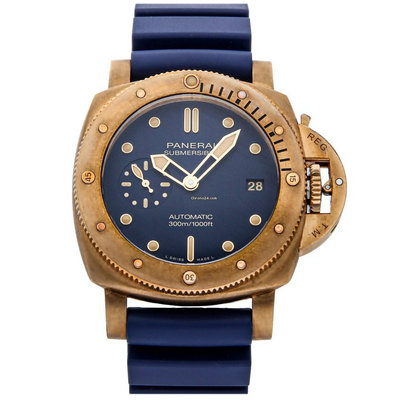 接單代購 PANERAI PAM01074 沛納海 Submersible 手錶 機械錶 42mm 藍面盤 藍色皮錶帶