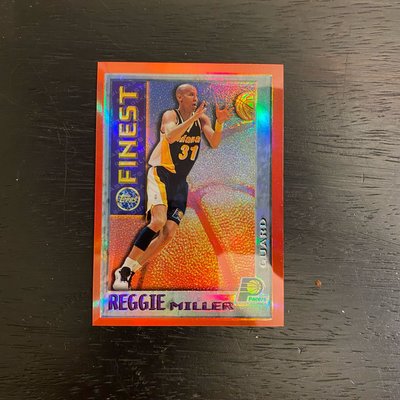 1995-96 FINEST MYSTERY BORDERED REFRACTORS TEST Reggie Miller NBA籃球員 球卡