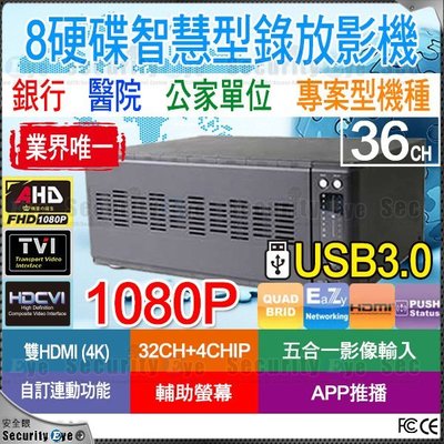 台灣製造 32路 16聲 8硬碟 16聲 DVR 可 AHD TVI CVI CVBS 1080P 720P 適 IP NVR 監視器 監控