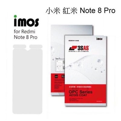 【iMos】3SAS系列保護貼 小米 紅米 Note 8 Pro (6.53吋) 超潑水、防污、抗刮