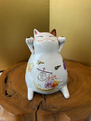 日本正版 貓舍道樂堂本鋪 寶船招財貓儲蓄罐 存錢罐 招財貓擺