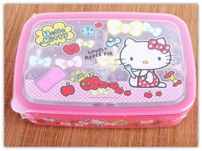 【現貨-主圖】韓國 正品 Hello Kitty 不鏽鋼餐盤 樂扣 不鏽鋼餐盤 便當盒午餐盒 兒童 餐具