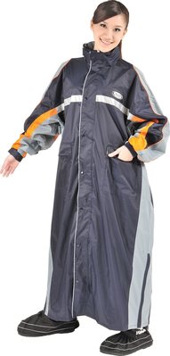 【JUMP】飄彩前開式休閒風雨衣-藍灰橘台灣製造~直購價888含運可至超商取貨付款