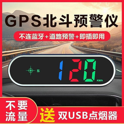 ☀️☀️車速顯示器 速度顯示器 2024新款車載電子狗 雷達語音播報 北鬥HUD 汽車預警儀 抬頭顯示