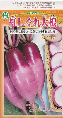 【蔬菜種子S178】紅時雨蘿蔔~~超美麗的雙層紫色蘿蔔，新種蘿蔔，本店立即引進！