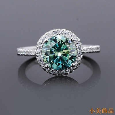 晴天飾品高品質鑽石莫桑石戒指 925 純銀 1ct 2ct 3 克拉莫桑石結婚戒指帶 GRA 證書