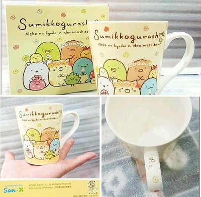 牛牛ㄉ媽*日本進口正版商品㊣角落生物馬克杯 San-X 角落生物杯子 Sumikko Gurashi 陶瓷 花卉貓同伴祝福款