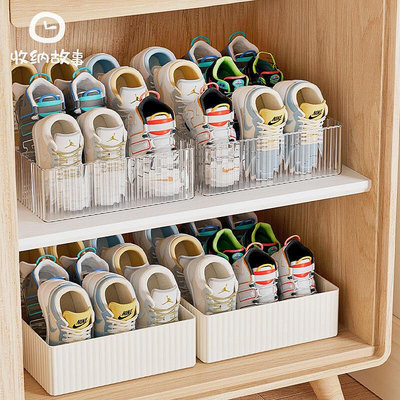 兒童鞋盒家用鞋櫃收納神器省空間透明亞克力簡易寶寶鞋架子收納盒A1