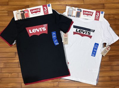 現貨🔥 好市多 Levis / Levi's 經典Logo 青年版 短袖T恤 / 短T 三入組 Costco