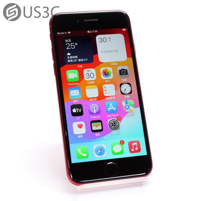 【US3C-台南店】【一元起標】台灣公司貨 Apple iPhone SE 2 128G 4.7吋 紅色 Retina HD顯示器 指紋辨識 二手手機