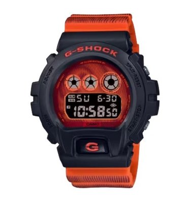 【台南時代鐘錶 CASIO】卡西歐 G-SHOCK 科幻扭曲 DW-6900TD-4 200米防水電子錶 三眼運動錶