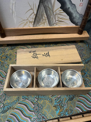 日本中古  錫杯  一盒3個  本錫錫半款