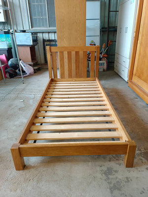 【尚典中古家具】木紋3呎排骨單人床架 中古 二手 3呎床架 排骨床架 組合式床架 單人床架