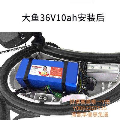 電池大魚電動車電池36v智行車d1專用d2電池d3大容量s2電芯V1配件dyu