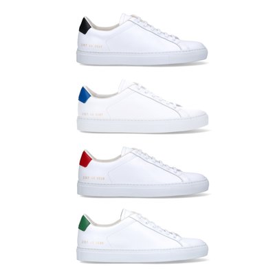 [全新真品代購] COMMON PROJECTS 撞色後尾 白色皮革 休閒鞋 / 白鞋 (多款顏色) Retro