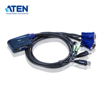 【預購】ATEN CS62U 2埠USB VGA/音訊 Cable KVM多電腦切換器(1.8公尺)