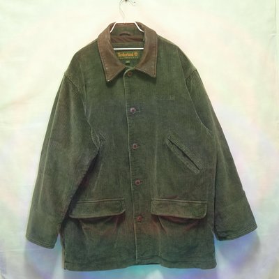 Timberland 大衣 夾克 外套 綠 燈心絨 極稀有 老品 復古 古著 vintage