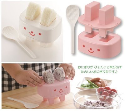 【霜兔小舖】日本製 曙產業 AKEBONO 兔子三角飯糰模型組 壓飯模具 附專用飯匙 日本代購