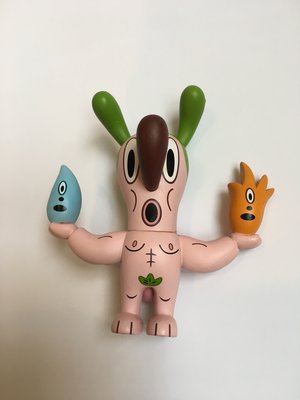2004 Gary Baseman Fire-Water Bunny Bones PINK 稀有絕版收藏小公仔設計師玩具