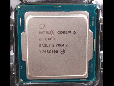 【含稅】Intel Core i5-6400 2.7G 6M 4C4T 1151 65W 正式CPU 一年保