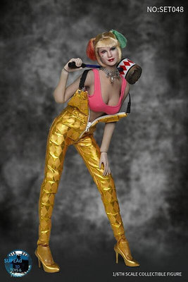 眾信優品 正版兵人模型 度娘SUPER DUCK 16 Cosplay系列 SET048 小丑女吊帶裝BR3045