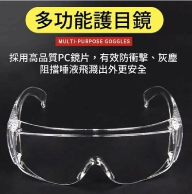 現貨 一組2副 快閃特價 防疫商品 高品質台灣製造A-NING 抗UV防飛沫透明護目鏡