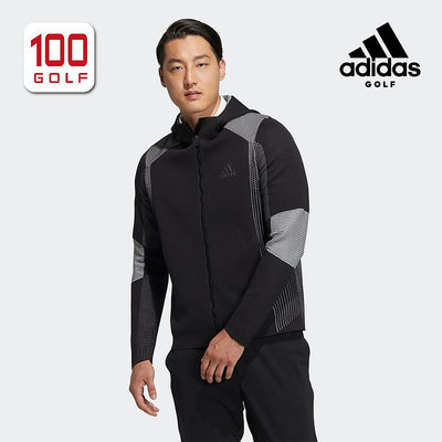 Adidas/阿迪達斯高爾夫服裝男士外套春夏PRIMEKNIT長袖毛衫夾克