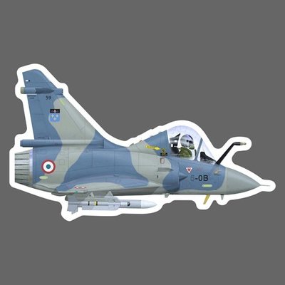 達梭 法國空軍 幻象 2000 戰鬥機 Q版飛機貼紙 90mm