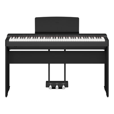 《藝苑樂器》YAMAHA數位鋼琴P-225B(黑色)(套裝，含腳架/三支踏板組/琴椅)