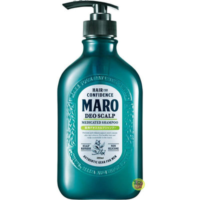 【JPGO】日本製 MARO 男性用 DEO SCALP 無矽靈洗髮精 480ml~綠罐 綠薄荷香#807