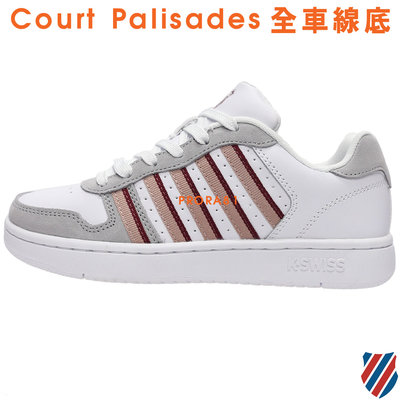 鞋大王K-SWISS 96931-165(PALISADES) 白色 皮質休閒運動鞋/鞋底全車線/止滑/ 015K