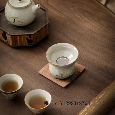 茶漏冰裂釉茶漏茶濾陶瓷公道杯茶葉過濾網家用泡茶濾茶器功夫茶具配件茶濾