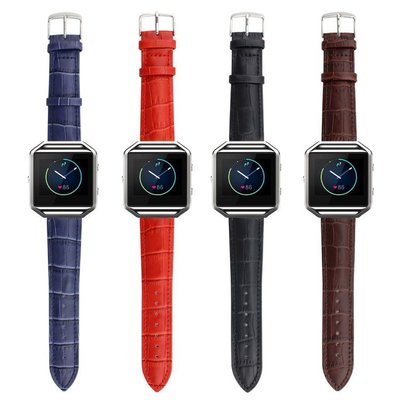 錶帶 手錶配件 保護殼Fitbit Blaze表帶fitbit皮表帶fitbit手表腕帶23mm鱷魚