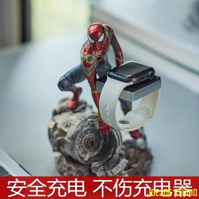 MTX旗艦店蜘蛛人充電支架Spider-Man展示座蘋果手錶S9 S8 SE 7個性ins卡通applewatch收納充電底座展