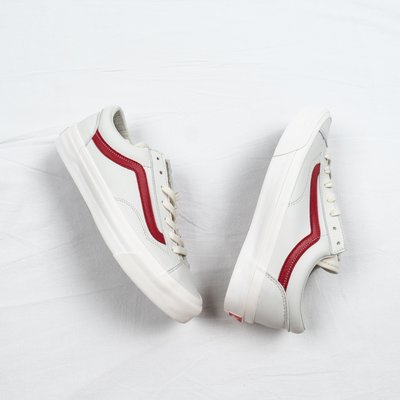 Vans Vault OG Style 36 皮革 紅白 休閒運動板鞋 男女鞋 VN0A4BVE21D1