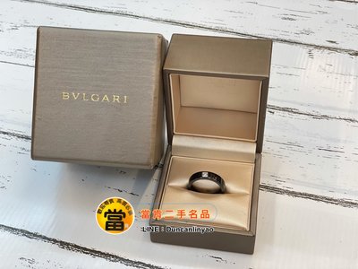 《當肯二手名品》BVLGARI  黑色 陶瓷 鑽石 戒指 ㊣