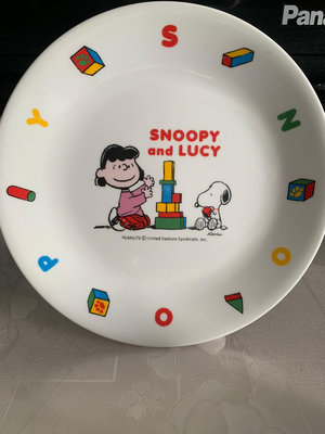康寧強化瓷日本卡通snoopy史努比卡通餐盤 材質：陶瓷