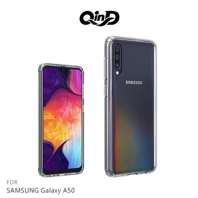 QinD SAMSUNG Galaxy A50 雙料保護套 硬殼 背殼 手機殼 透明殼 保護殼
