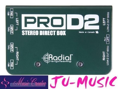 造韻樂器音響- JU-MUSIC - Radial ProD2 2通道無源直通盒 專為鍵盤設計 『公司貨，免運費』