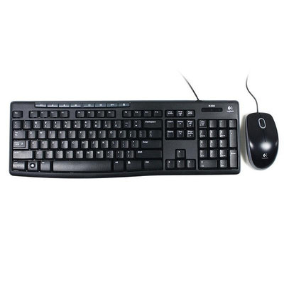 羅技MK200羅技有線鍵鼠套裝有線鍵盤鼠標有線鼠標羅技鍵盤套裝