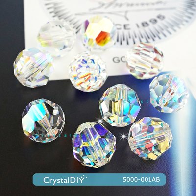 奧地利SW水晶串珠#5000_水晶亮彩(#001AB) 10mm每包10顆