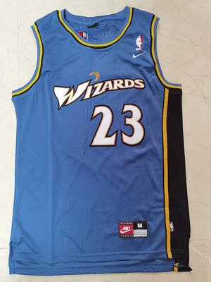 麥可·喬丹 （Michael Jordan） NBA 華盛頓巫師隊 藍色 復古版 球衣 23號