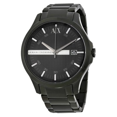 美國百分百【Armani Exchange】AX 手錶 腕錶 經典 日期 阿曼尼 不鏽鋼 黑色 AX2104 G348