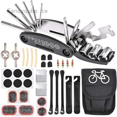 腳踏車修理工具包補胎工具組合 修車工具包十五合一十六合一維修工具
