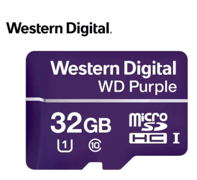 【星視錄】WD 紫標 MicroSDHC QD101 32GB 高耐寫監控記憶卡(WDD032G1P0C)