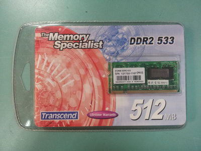 (全新庫存新品) 創見DDR2-533 512MB 筆電記憶卡(DDR2記憶體)