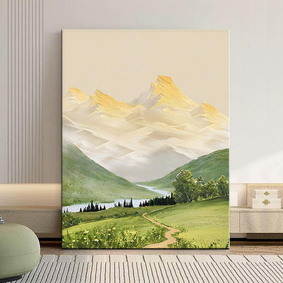 日照金山/風景DIY數字油畫填充填色客廳飯廳大尺寸油彩手繪裝飾畫